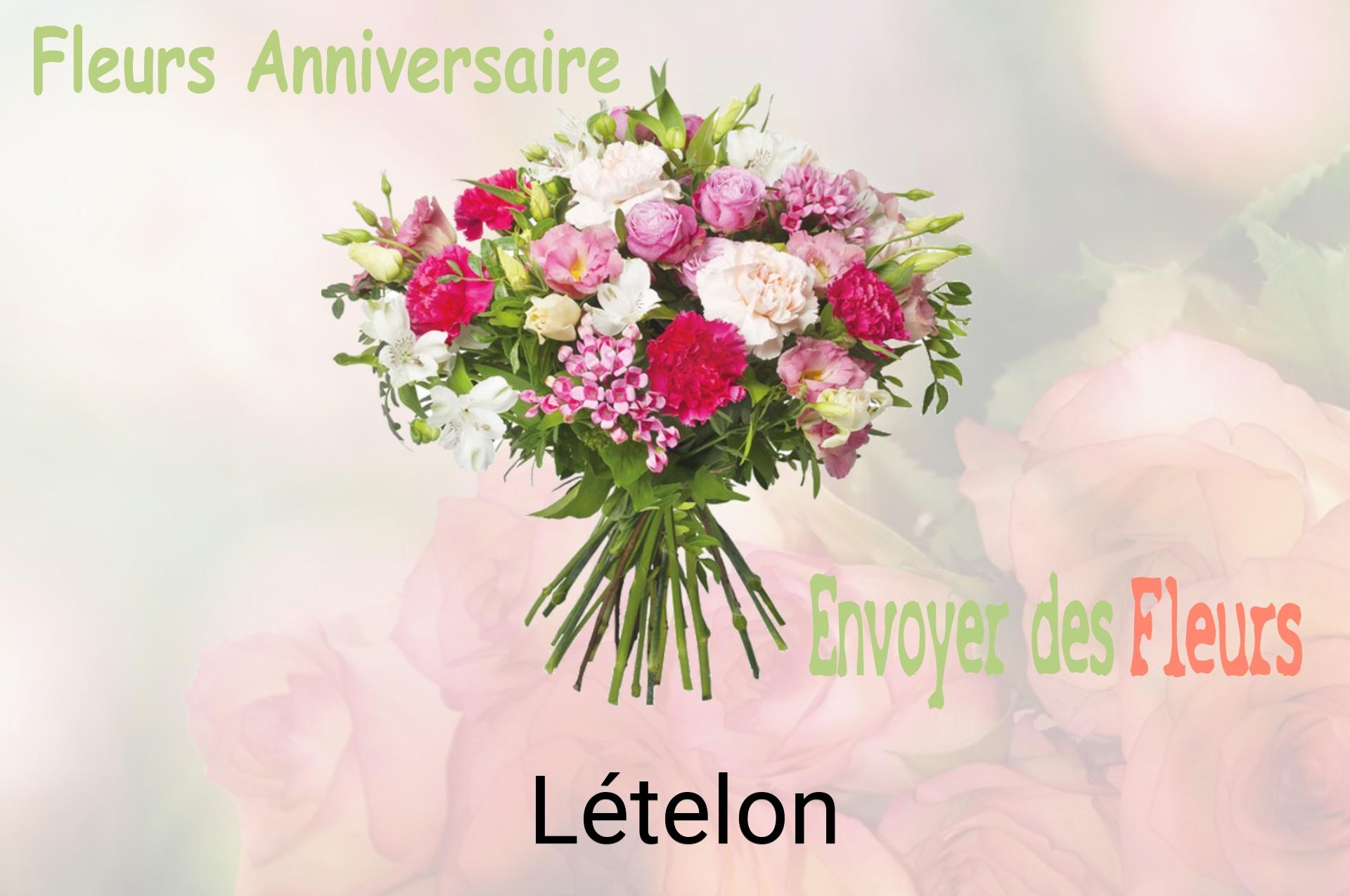 Bouquet de fleurs d’anniversaire livré à Lételon